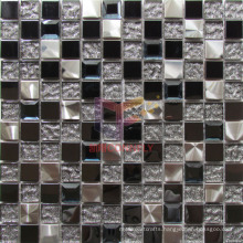 Glass Mirror Mix Stainless Steel Decoration Mosaic (CFM1081)